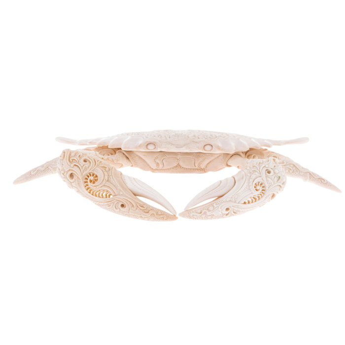 Highly artistic sculpture of a mammoth tusk "Crab"