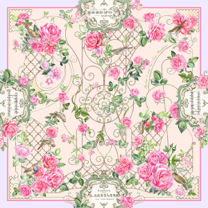 Women's handkerchief "Nightingale" with hand stitching