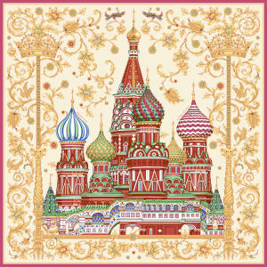 St. Basil's Cathedral gift set with handkerchief and notebook