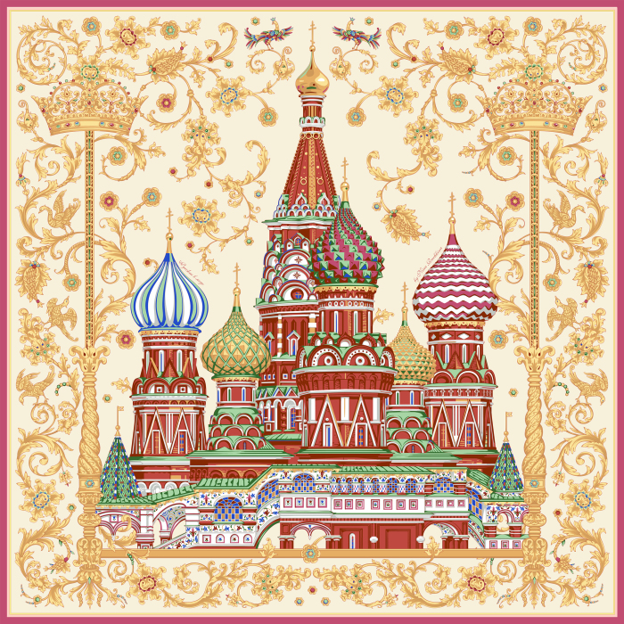 St. Basil's Cathedral gift set with handkerchief and notebook