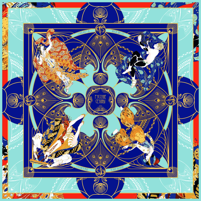 Gift set "Russian seasons. Leon Bakst" with a handkerchief and a notebook