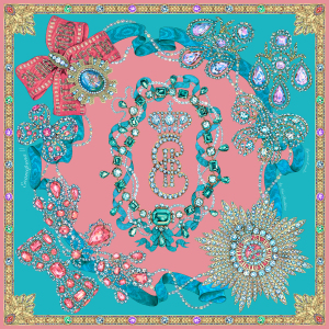 Catherine the Great Jewelry gift set with handkerchief and notebook