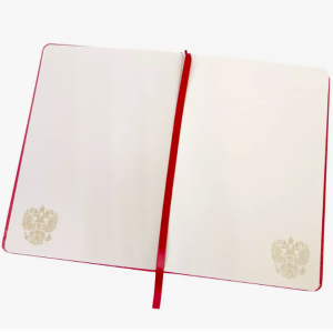 Faberge Moscow Kremlin gift set with handkerchief and notebook
