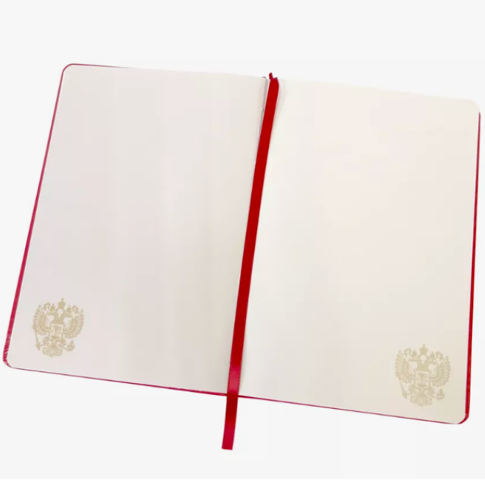 Faberge Moscow Kremlin gift set with handkerchief and notebook