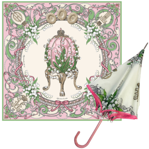 Faberge Lily of the Valley gift set with shawl and umbrella