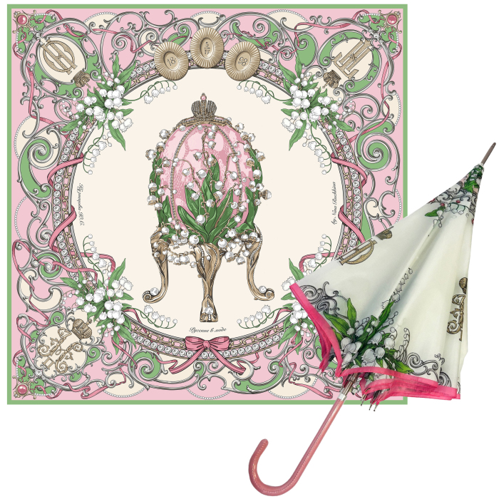 Faberge Lily of the Valley gift set with shawl and umbrella