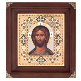Икона с гравировкой "Господь Вседержитель" Златоуст