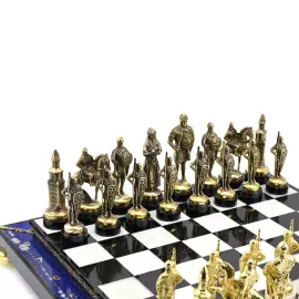 Шахматы подарочные из лазурита "Русь"