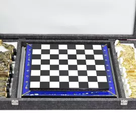 Шахматы подарочные из лазурита "Русь"