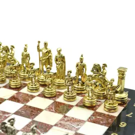 Шахматы из мрамора и креноида "Греко-Римский период"