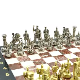 Шахматы из мрамора и креноида "Греко-Римский период"