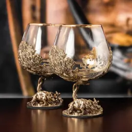 Набор бокалов для коньяка "Кабан" на 2 персоны