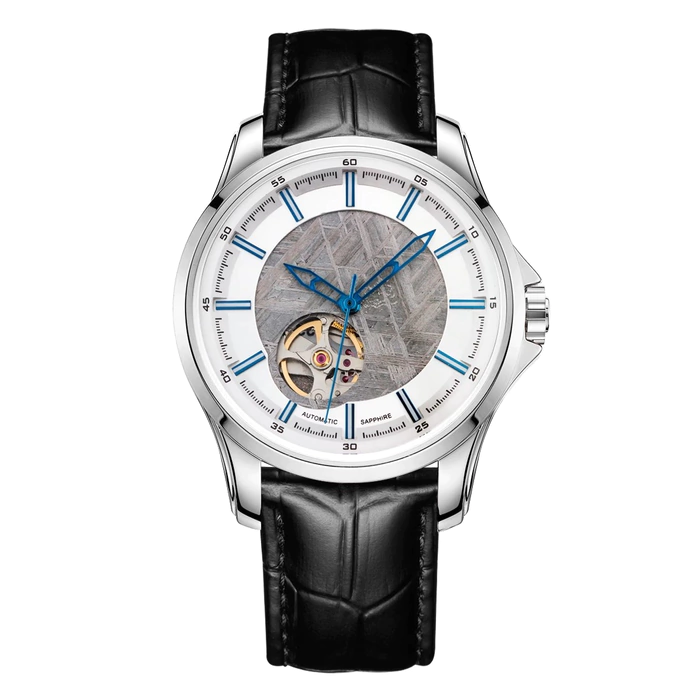 Lincor 1187 "Cosmos Meteorite" Self-winding Mechanical Watch with Black strap
