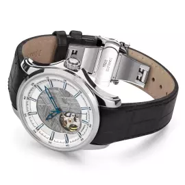 Наручные механические часы Lincor 1187 "Cosmos Метеорит" с автоподзаводом, с черным ремешком