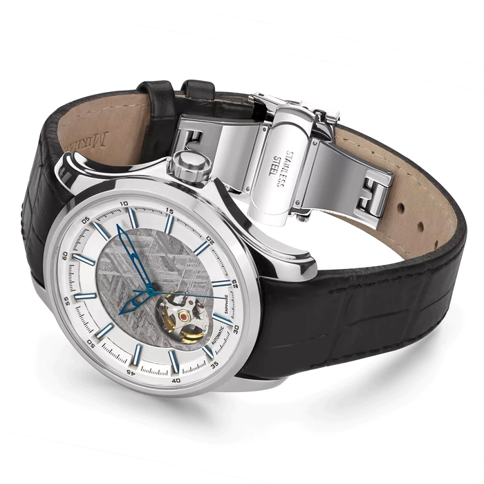 Lincor 1187 "Cosmos Meteorite" Self-winding Mechanical Watch with Black strap