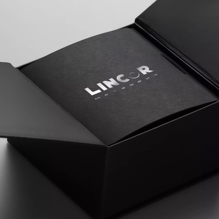 Lincor 1187 "Cosmos Meteorite" Self-winding Mechanical Watch with Black strap