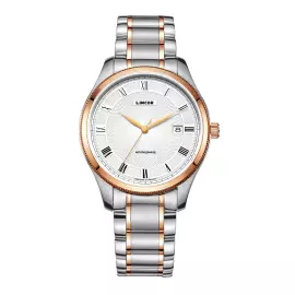 Наручные механические часы Lincor 1129 с автоподзаводом, серебристые