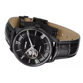 Наручные механические часы Lincor 1927 с автоподзаводом, черные