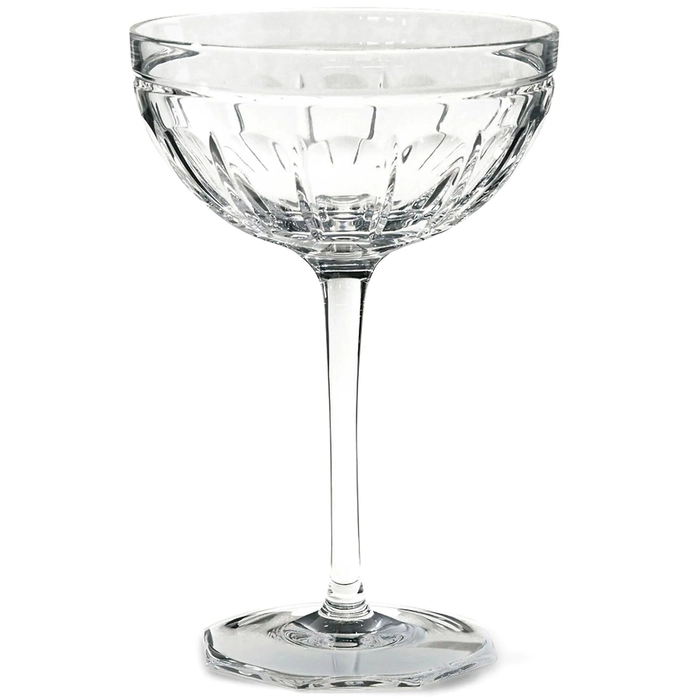 Set of Coraline crystal champagne glasses, for 6 persons