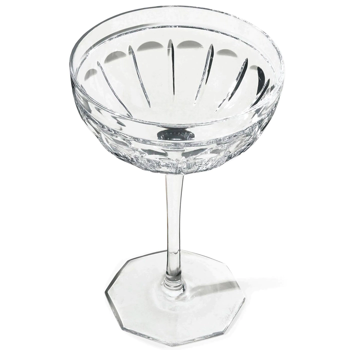Set of Coraline crystal champagne glasses, for 6 persons