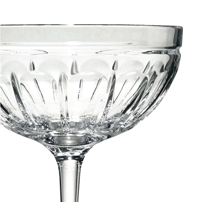 Set of Coraline crystal champagne glasses, for 6 persons