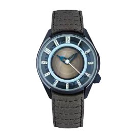 Наручные механические часы Lincor 4091 "Cosmos Сатурн" с автоподзаводом, голубые с серым ремешком