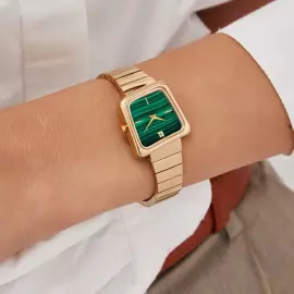 Наручные кварцевые часы Lincor 4093 золотисто-зеленые