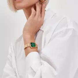 Наручные кварцевые часы Lincor 4093 золотисто-зеленые