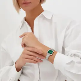 Наручные кварцевые часы Lincor 4093 серебристо-зеленые