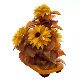 Ikebana made of amber "Little joy"