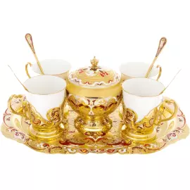 Сервиз кофейный "Царский" на 4 персоны, Златоуст