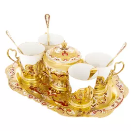 Сервиз кофейный "Царский" на 4 персоны, Златоуст