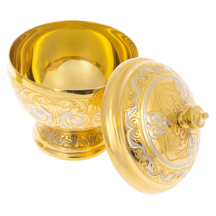 Oasis tea set with malachite, for 2 persons, Zlatoust