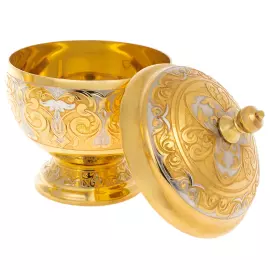 Eleanor coffee set for 2 persons, with lapis lazuli, Zlatoust