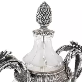 Пара хрустальных ваз "Груша" с серебрением