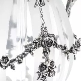 Пара хрустальных ваз "Груша" с серебрением