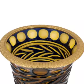 Vase of amber-blue crystal "Medici"