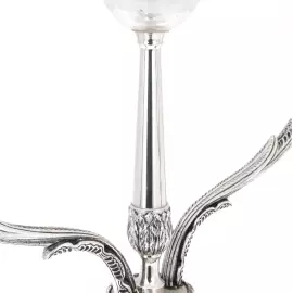 Pair of Versailles crystal candelabra with silver plating