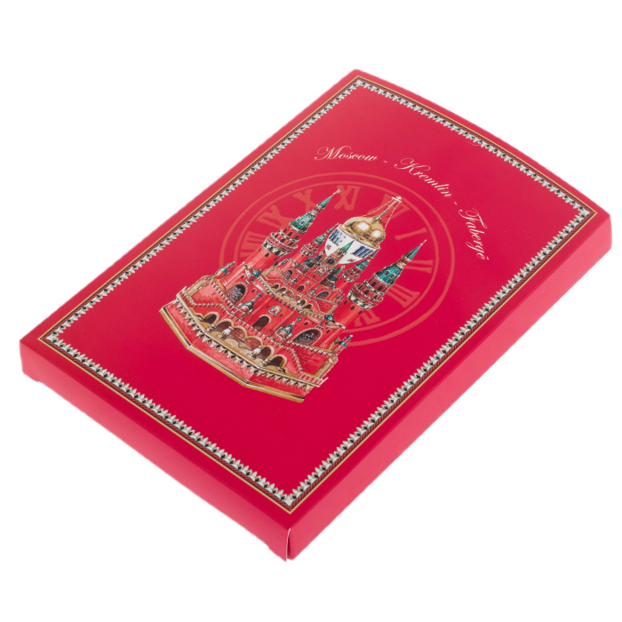 Faberge Moscow Kremlin gift set with handkerchief and notebook