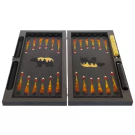 Нарды из ясеня и янтаря "Медведь на охоте"