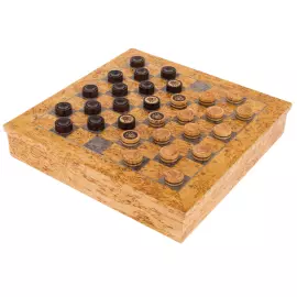4-in-1 Karelian birch chess set "Quadro"