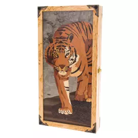 Нарды из карельской березы "Тигр" малые