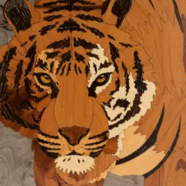 Нарды из карельской березы "Тигр" малые