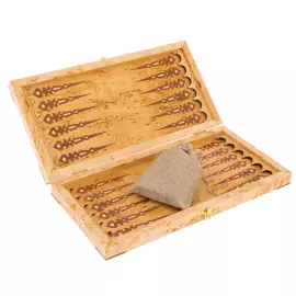 Нарды из карельской березы "Тигр" малые