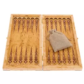 Нарды из карельской березы "Тигр" малые