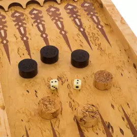 Нарды из карельской березы "Тигр" малые