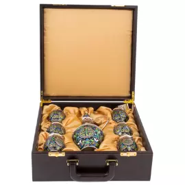 Набор для вина "Восточная сладость" на 6 персон, финифть