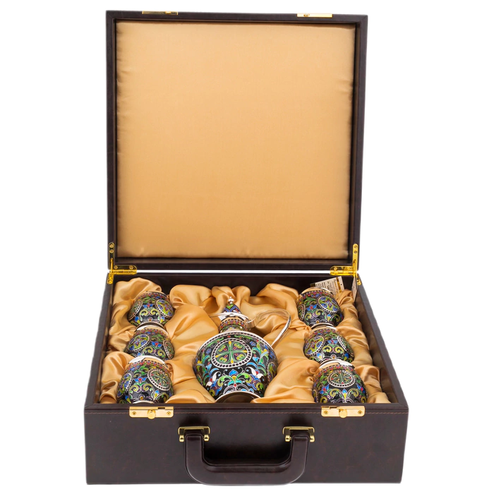 Oriental sweetness wine set for 6 persons, finift