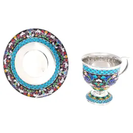 Чайный сервиз "Магнолия" на 6 персон, финифть Чайный сервиз "Магнолия" на 6 персон, финифть