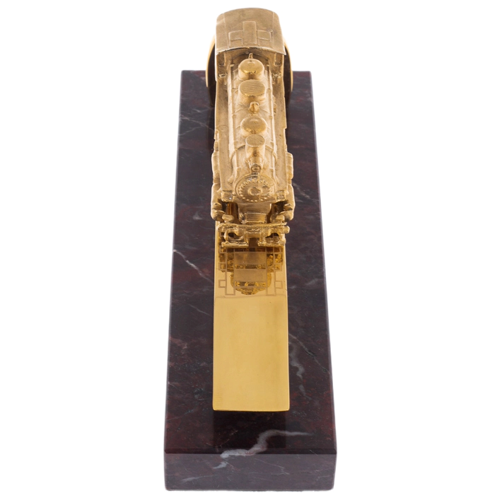 Souvenir "Steam locomotive" on an extension made of jasper, Zlatoust